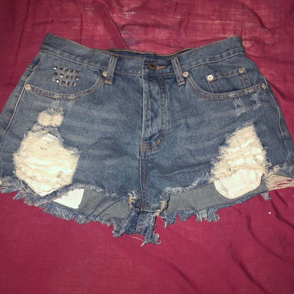 Denim Shorts with studs